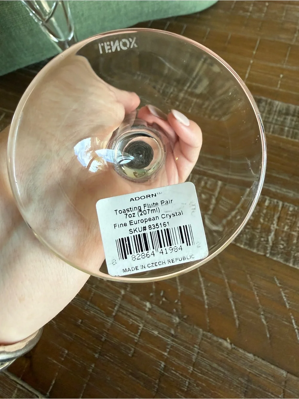 Lenox Clear Crystal Flutes with Swirl Accent (Pair)